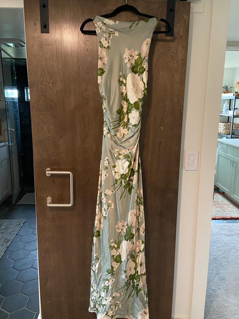 Reformation Anaiis Tarragon Silk Dress Size 8 - Picture 1 of 6